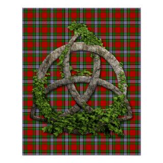 Celtic Trinity And Clan Caledonia Tartan Posters