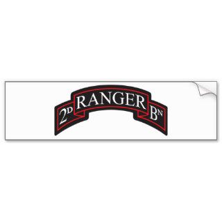 2nd Ranger Bn Scroll Bumper Sticker