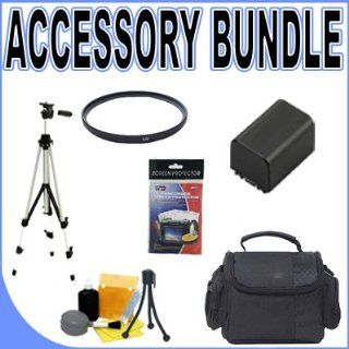 BigVALUEInc Accessory Saver FH70 Compatible Replacement Battery UV Filter Bundle for 30mm Sony Handycam HDD Hard Disk Drive Camcorders + More  Digital Camera Accessory Kits  Camera & Photo
