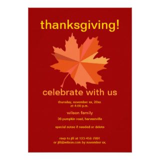 Thanksgiving Personalized Invitation