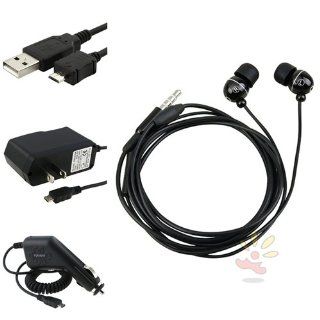 Everydaysource Compatible with LG Vx8560 Chocolate 3 Black Hands FREE Stereo Headset + Micro USB Data Cable + Travel and Home Charger + Micro USB Car Charger Cell Phones & Accessories