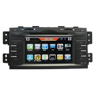 Koolertron For KIA Borrego & KIA Mohave Indash DVD Player with GPS Navigation System AV Receiver and 7" Digital HD touchscreen + Bluetooth (OEM Pannel Design, Free Map)  In Dash Vehicle Gps Units 