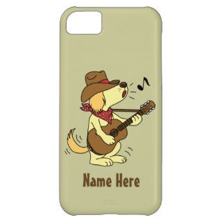 Dog Playing Guitar Personalized iPhone 5C Cases