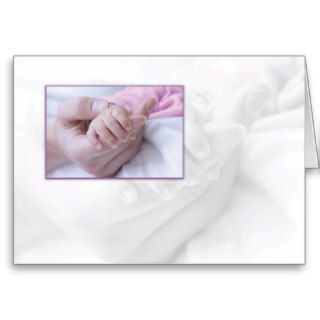 Baby Girl Hand in Hand Card
