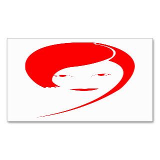 red lady business cards