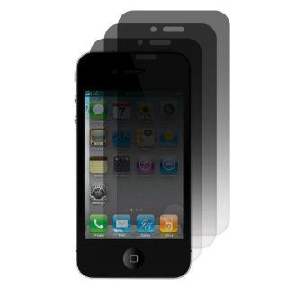 3x privacy screen protector for Apple iPhone 4 / 4S   protect your privacy   premium quality from kwmobile Cell Phones & Accessories
