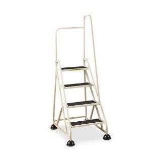 Cramer 4 Step Aluminum Right Handrail Step Ladder 4 Step Ladder, w/ Right Handrail, 24 5/8"x33 1/2"x66", Beige   Step Stools
