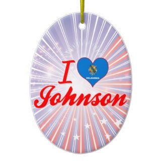 I Love Johnson, Oklahoma Christmas Tree Ornament