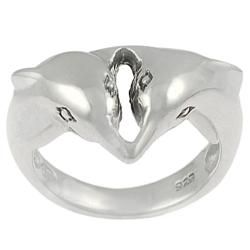 Tressa Sterling Silver Two Dolphins in a Point Ring Tressa Sterling Silver Rings