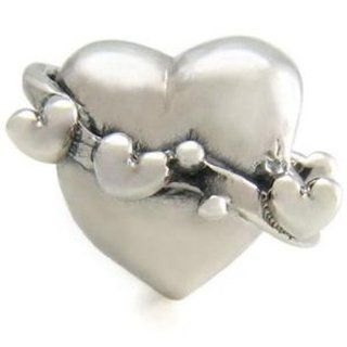 Ohm Sterling Silver Ring Around My Heart Bead Charm Jewelry