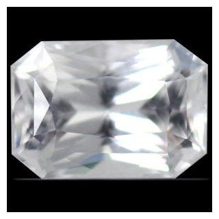 1.27 Carat Loose White Sapphire Emerald Cut Jewelry