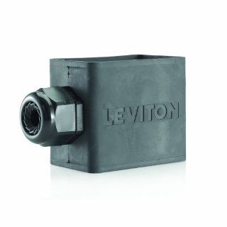 Leviton 3059 2E Portable Outlet Box, Single Gang, Standard Depth, Pendant Style, Cable Diameter 0.590 Inch 1.000 Inch, Black   Electrical Outlet Boxes  