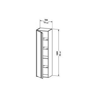 Duravit 1265R 18 White Matte Ketho Tall Cabinet, Right Hinges   Cabinet And Furniture Hinges  
