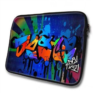 "Graffiti Names" designed for Desta, Designer 14''   39x31cm, Black Waterproof Neoprene Zipped Laptop Sleeve / Case / Pouch. Cell Phones & Accessories