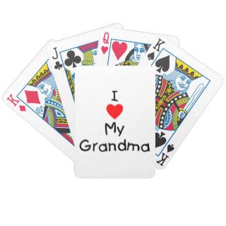I love my grandma bicycle poker cards