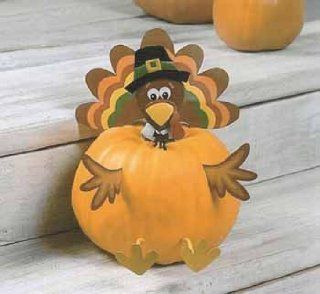 Thanksgiving Turkey PUMPKIN Poke In Head and Legs CUTE   Seasonal Decor