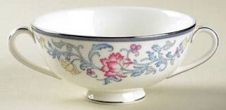 Royal Doulton Canterbury Footed Cream Soup Bowl, Fine China Dinnerware   Yellow,