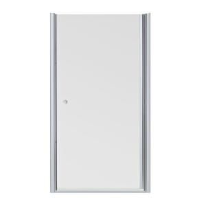 KOHLER Fluence Frameless Pivot Shower Door with Crystal Clear Glass in Bright Silver K 702414 L SH