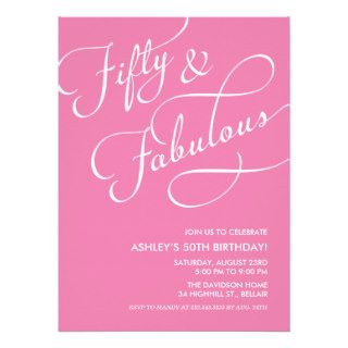 50 and Fabulous Invitations