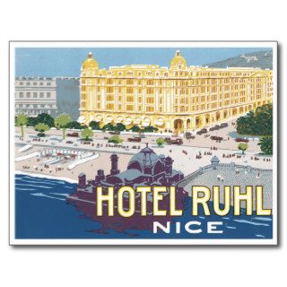 Nice France Hotel Ruhl Vintage Post Card