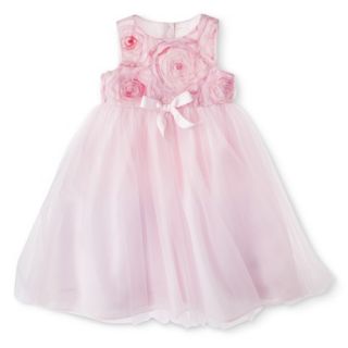 Cherokee Infant Toddler Girls Sleeveless Rosette Empire Dress   Dazzle Pink 18