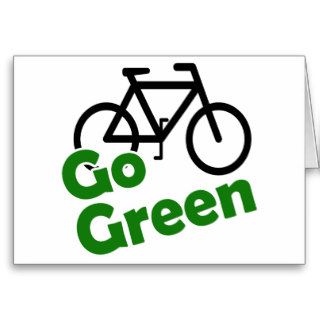 go green bicycle cards