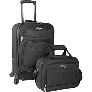 Fashion 2 Piece Carry on Spinner Set Charcoal   U.S. Traveler Lugg