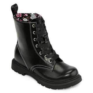 Total Girl Caddy Girls Combat Boots, Black, Girls