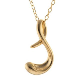 Womens Gold Plated Letter S Pendant   Gold (18)