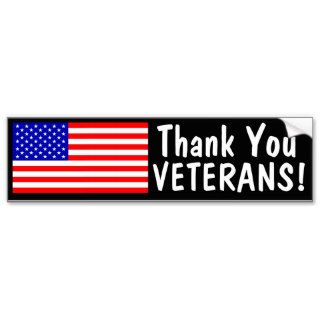 Thank You Veterans Bumper Stickers