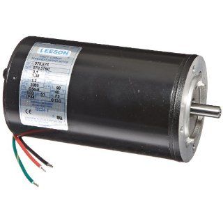 Leeson 970.576 Low Voltage Commercial DC Metric Motor, 56D Frame, B14 Mounting, 1/8HP, 3000 RPM, 90V Voltage Electronic Component Motor Drives
