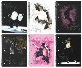 Continental Accessory Corp. Michael Jackson 1 Subject Notebook, Twin Wire, 80 Sheets, 8.5 x 10.5 inches, Assorted 6 Pack (593)  Composition Notebooks 