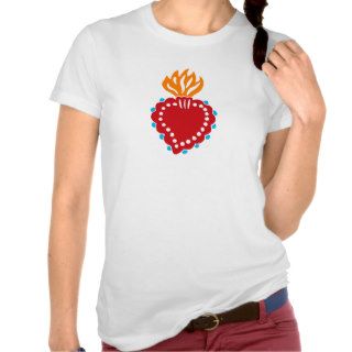 Mexican Folk Art Sacred Heart Shirt