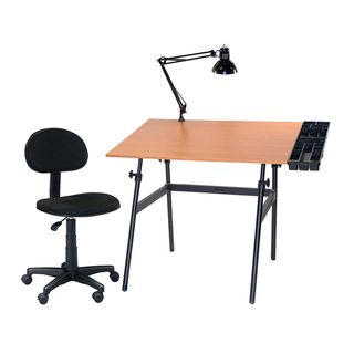 Offex Four piece Adjustable Table Set Offex Drafting Tables