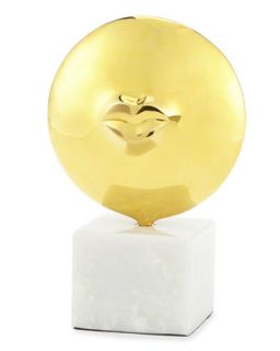 Brass Kiss & Tongue Marble Bibelot