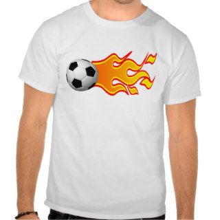 Awesome Flaming Soccer Ball Tshirts