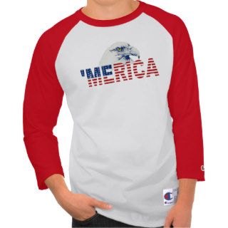 'MERICA Flag And Bald Eagle T shirt