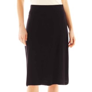 A.N.A Wide Waistband Knit Skirt   Petite, Black