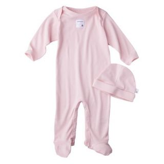 Burts Bees Baby Newborn Organic Lap Shoulder Coverall and Hat Set   Bloosom