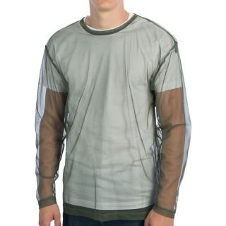 Quagga Insect Shield(R) Mosquito Netting T Shirt   Long Sleeve (For Men)   OLIVE (L )