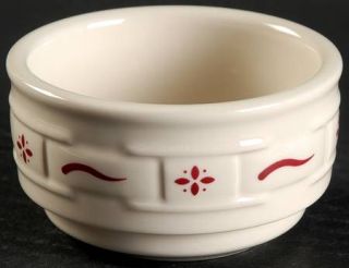 Longaberger Woven Traditions Traditional Red Custard Cup/Dip, Fine China Dinnerw
