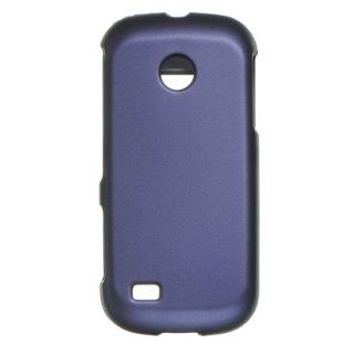 Samsung Eternity II A597 Crystal Rubberized Case   Purple Cell Phones & Accessories