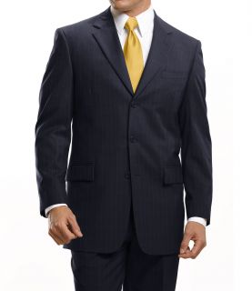 Signature 3 Button Wool Suit Navy Stripe, Black, or Grey JoS. A. Bank Mens Suit