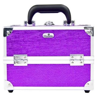 SOHO Modella Purple Crosshatch Four Drawer Beauty Case