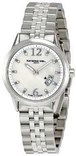 Raymond Weil Women's 5670 ST 05985 Freelancer White Mother Of Pearl Dial Watch at  Women's Watch store.