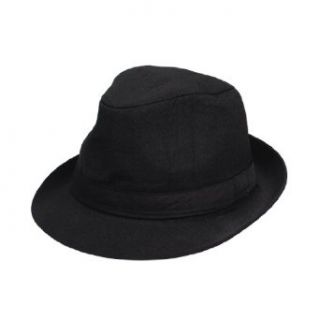 Ladies Man Black Polyester Interior Stroll Fedora Hat 11cm Depth