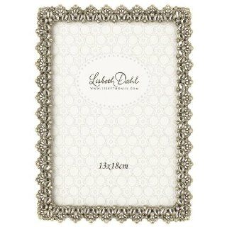 Lisbeth Dahl Antique Brass 5 Inch by 7 Inch Frame with Crystals   Luxury Frames
