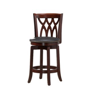 Boraam Cathedral 24 Swivel Bar Stool with Cushion 40324 Finish Dark Cherry