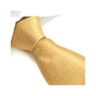 Yellow with Yellow Squares Necktie 100% Silk Cuff Links Jewelry