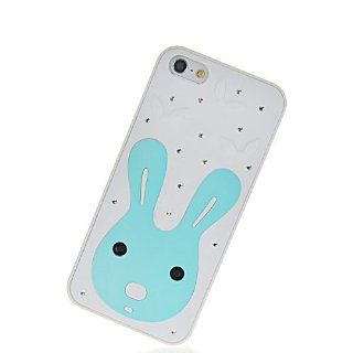 MOONCASE Hard Rubberized Rubber Coating Devise Cute Bling Style Back Case Cover With Screen Protector for Apple iPhone 5 5G 5S Whiteazure 598 Cell Phones & Accessories